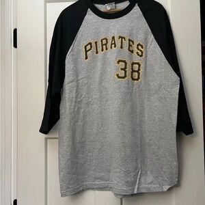 Pittsburgh Pirates Jason BAY 38 Men L Baseball MLB Shirt Jersey Shirsey 3/4 Slv